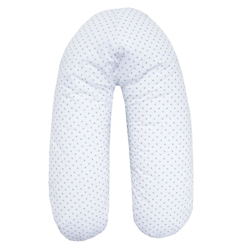 Coussin d'allaitement/maternité - Gris motif étoile 