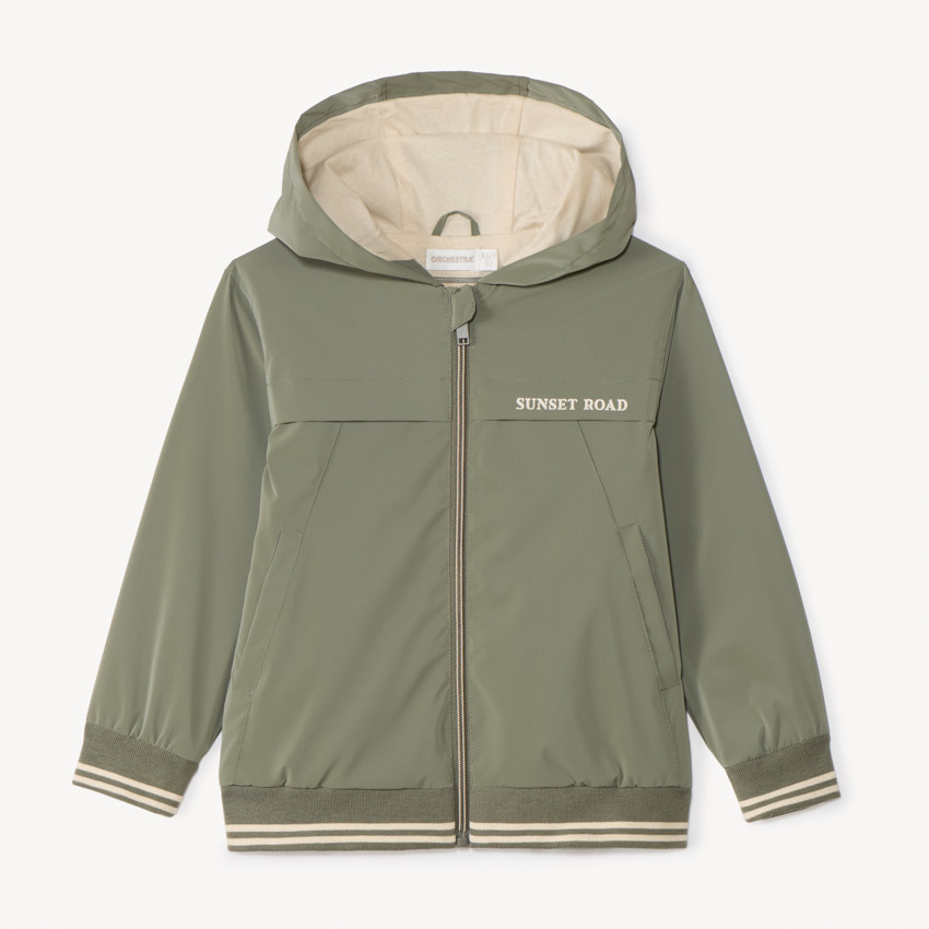 Coupe-vent en ribstop uni pour garçon 