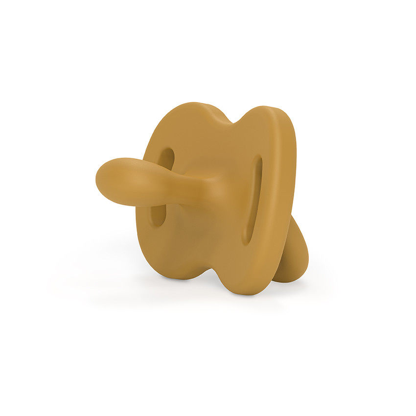 Sucette réversible en silicone Colour Essence 6-18M Moutarde 