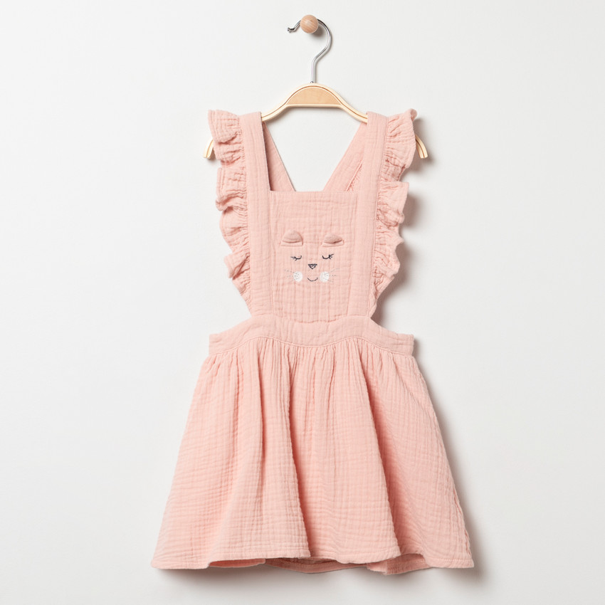 Robe à bretelles volantées 