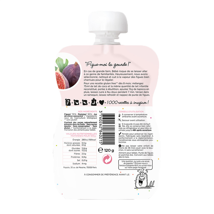 Gourde à la figue bio - 120g 