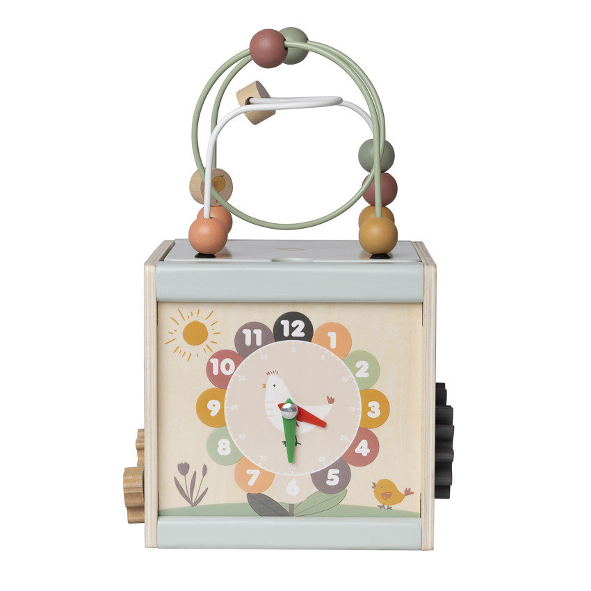 Cube multi-activités en bois Ferme 