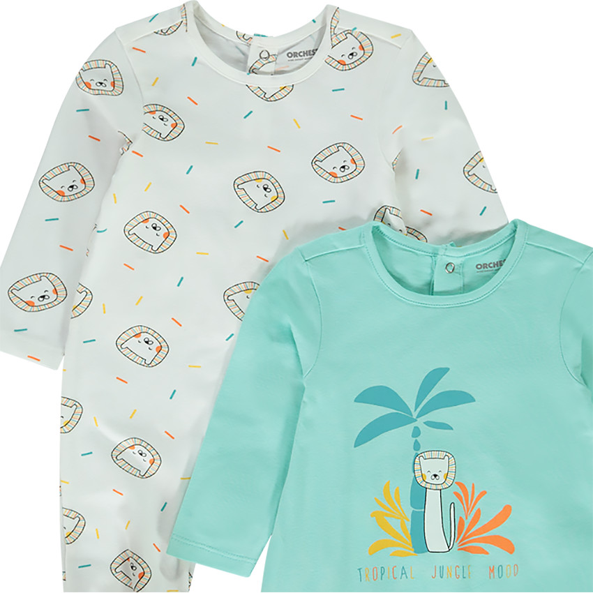 Lot de 4 dors-bien imprimé tigre pour bébé garçon 