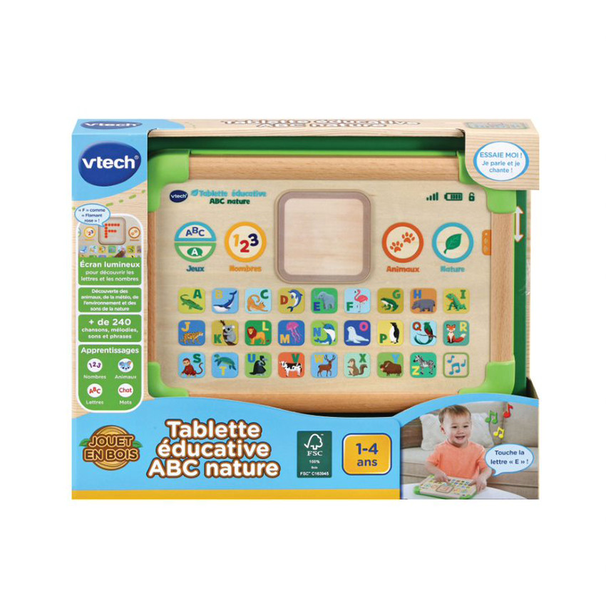 Tablette éducative en bois ABC Nature  