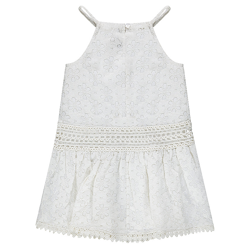 Robe sans manches avec fleurs en dentelle 