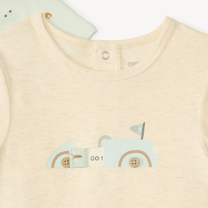 Lot de 2 combishorts motif voitures pour bébé garçon 