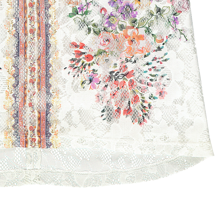 Junior - Robe en voile et dentelle fleurie 