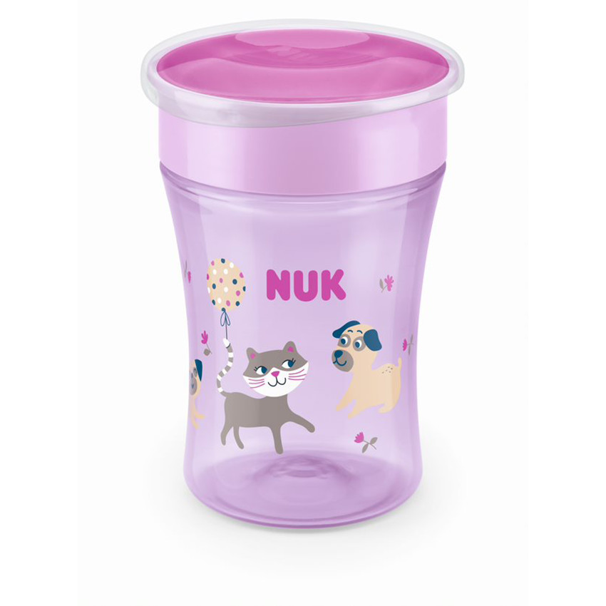 Tasse Magic Cup 360° en silicone 8 mois+ - Violet 