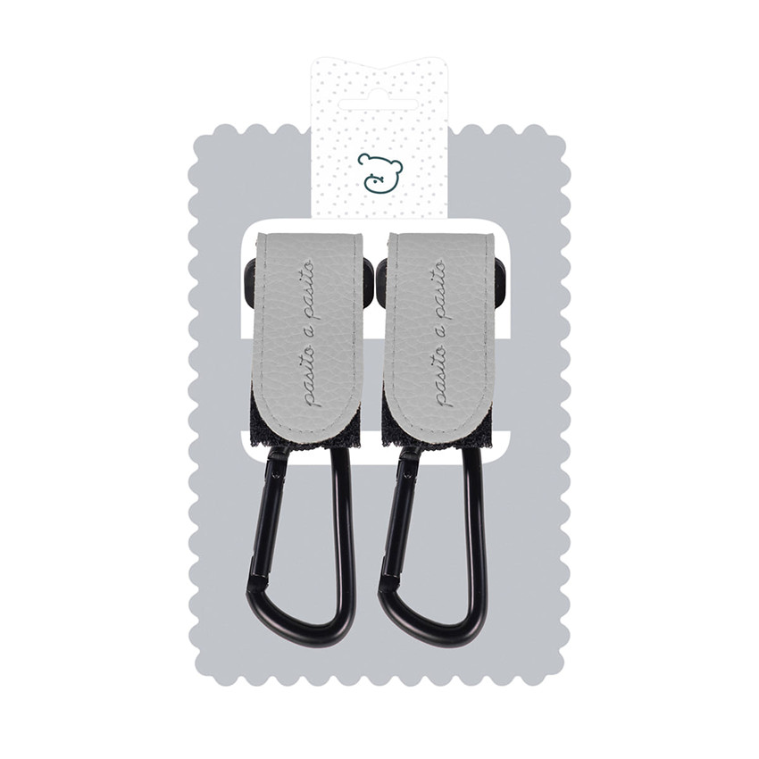Lot de 2 crochets Icon pour poussette Smoke 