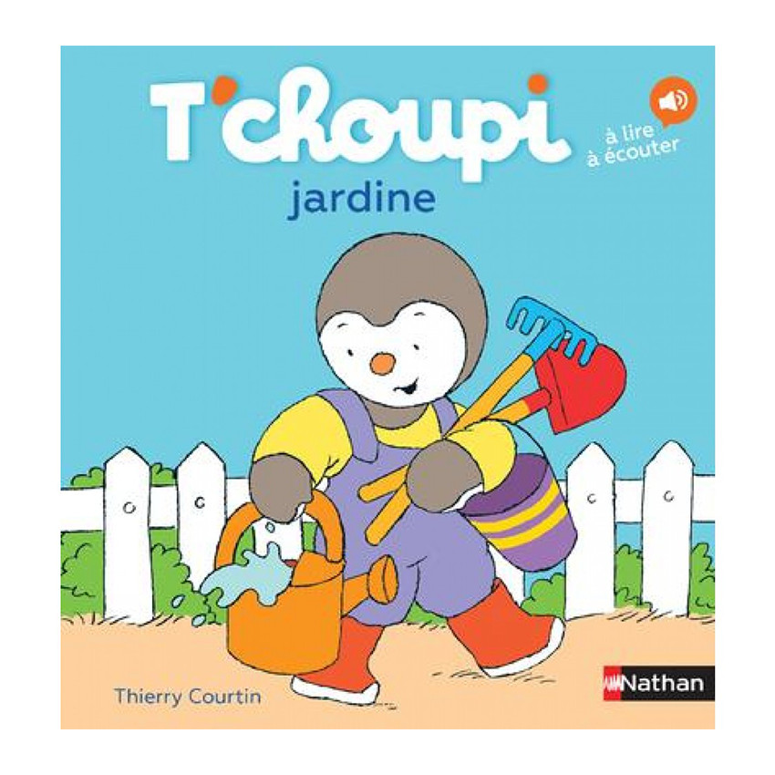 Livre T'Choupi jardine 