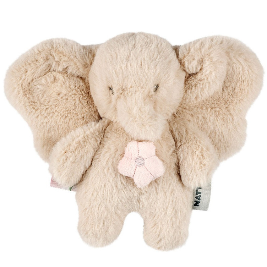 Mini peluche musicale éléphant - Fanfan - Sable - 20 cm 