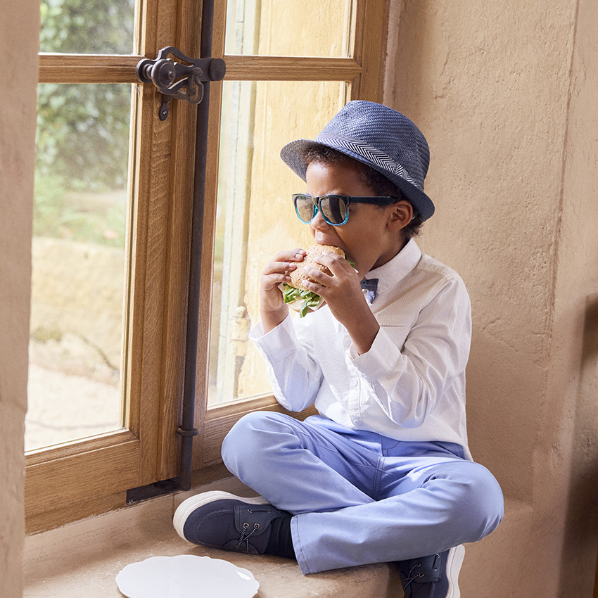 Borsalino tressé avec galon tissé pour garçon 