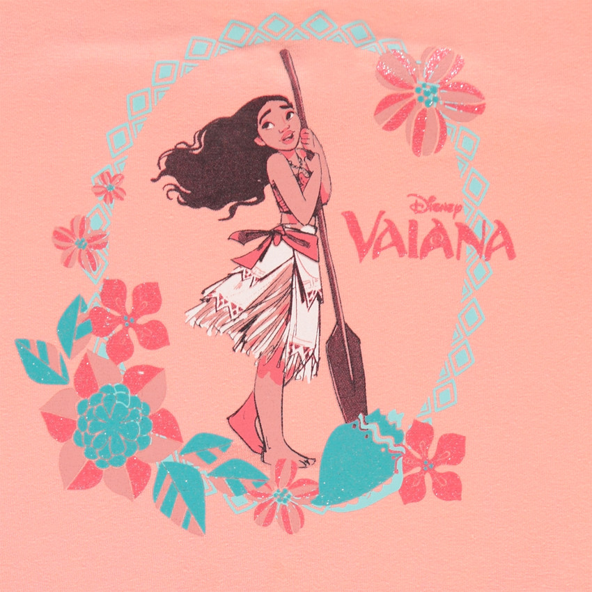 Robe en jersey et tulle avec print Disney Vaiana