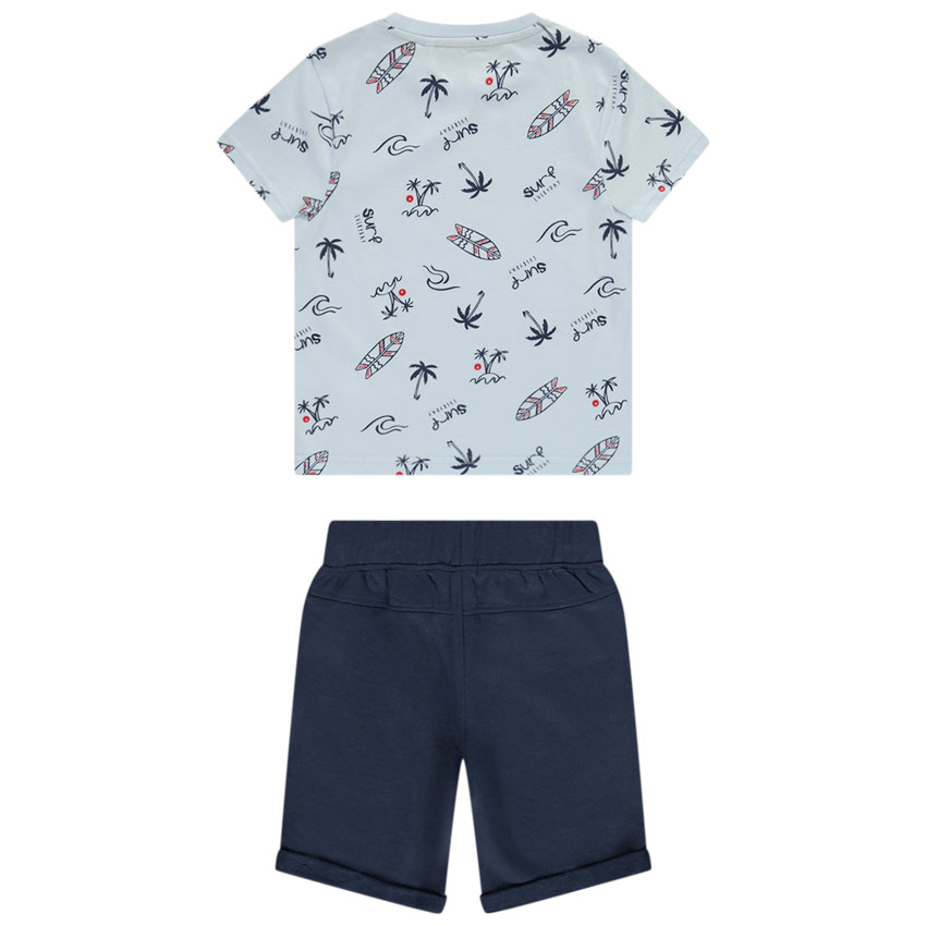 Ensemble 2 pièces avec t-shirt imprimé surf pour garçon 