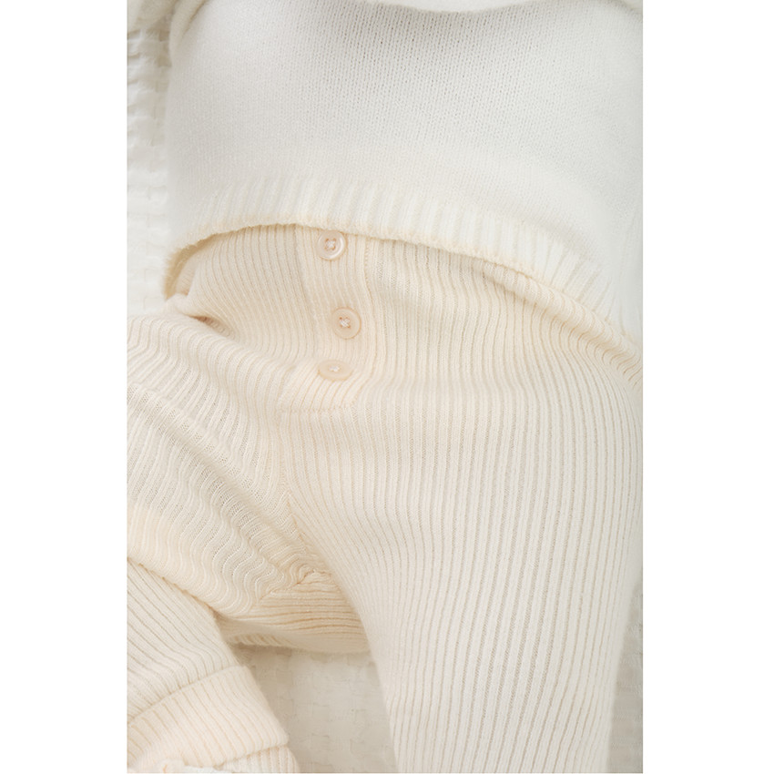 Ensemble en tricot pull avec broderie lapin + legging pour bébé fille 