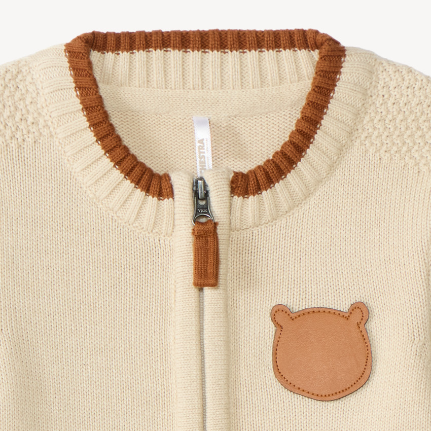 Gilet zippé en tricot bébé garçon 