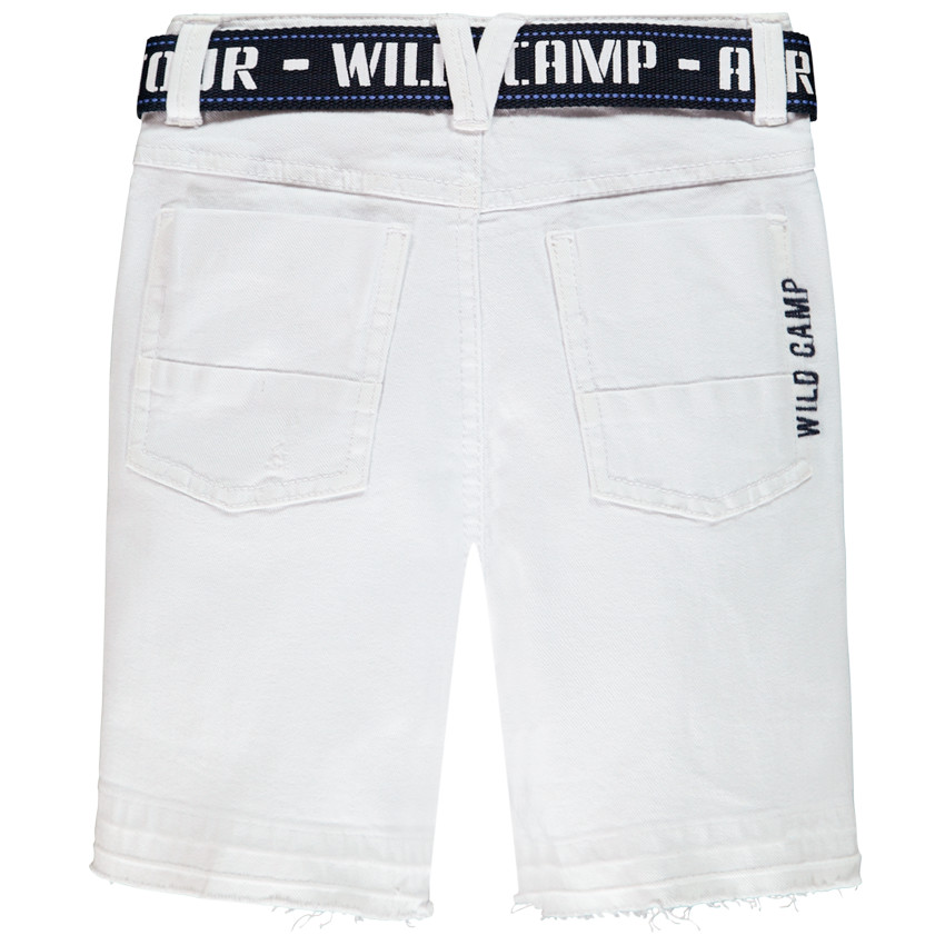 Bermuda jean avec ceinture pour garçon 