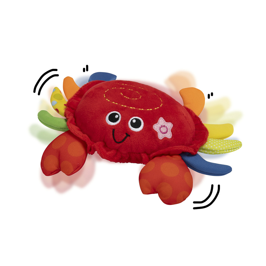 Peluche interactive Crabe Dansant rouge