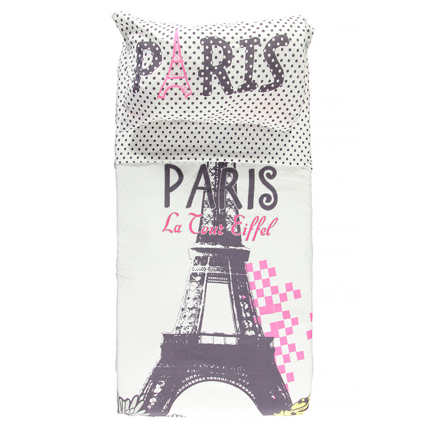 Housse de couette et taie d'oreiller junior "Paris" 140x200 cm 