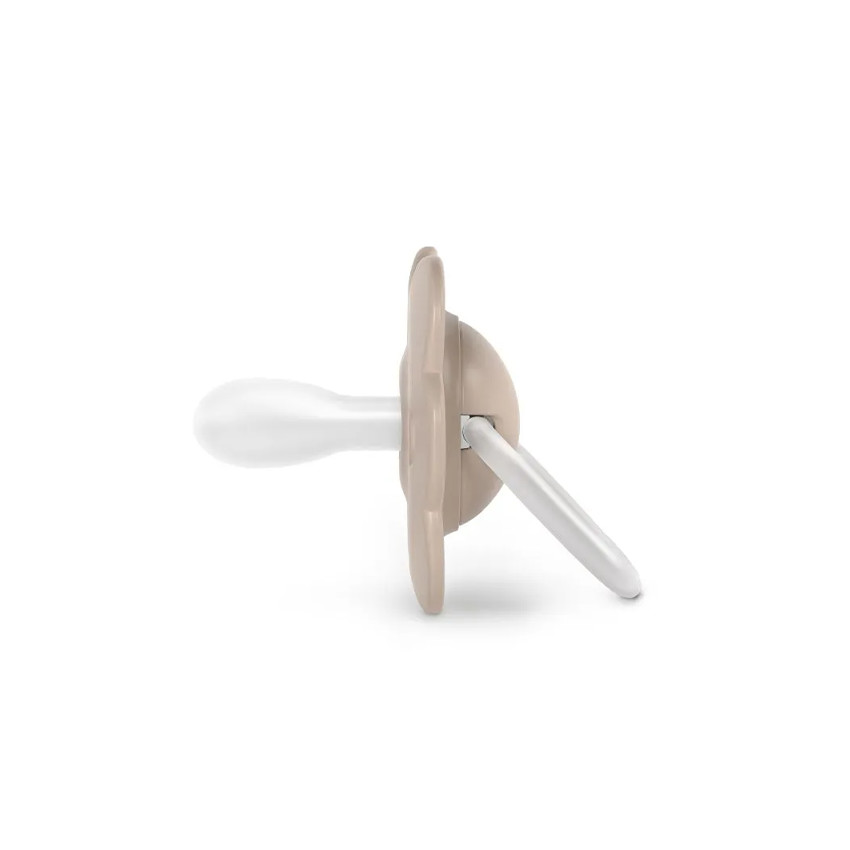 Sucette à tétine physiologique en silicone SX PRO Wonderland Papillon 0-6M décorée en beige 