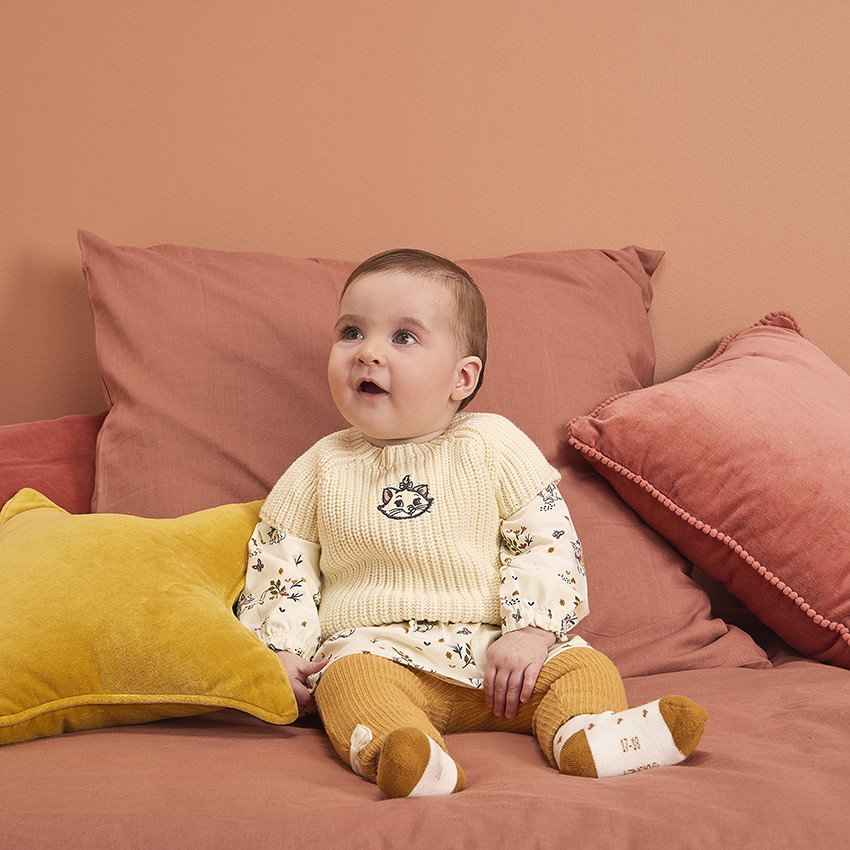 Ensemble 3 pièces avec robe imprimée Marie Disney pour bébé fille 
