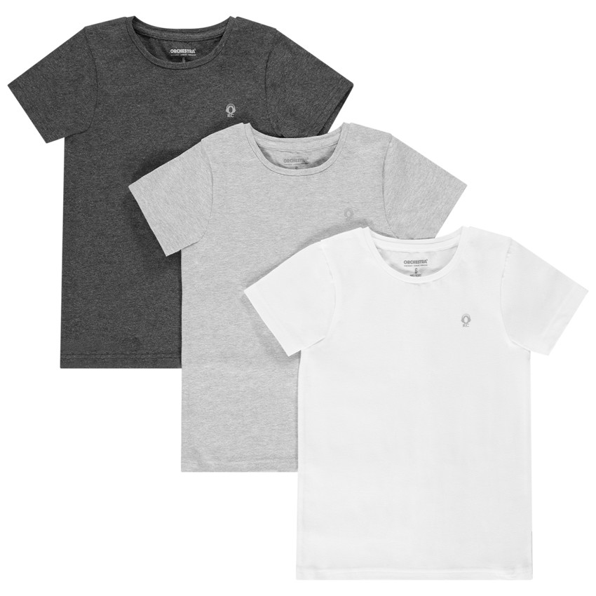 Lot de 3 maillots de corps manches courtes en jersey pour garçon