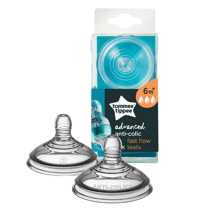 Lot de 2 tétines anti-colique avancé 6m+ - Débit rapide 