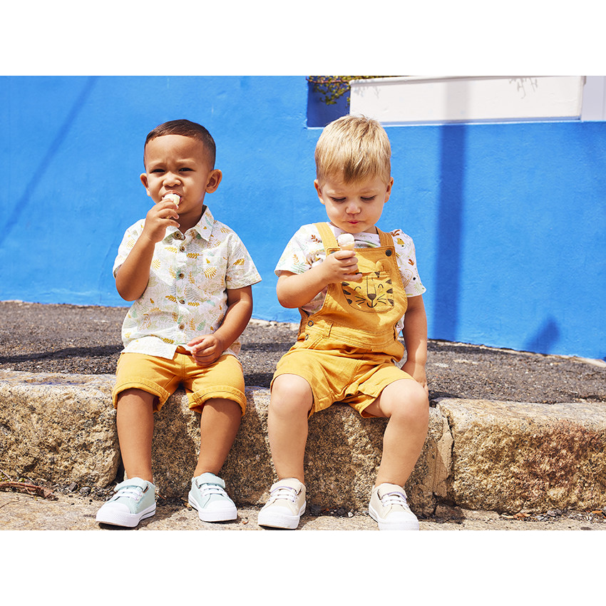 Ensemble 2 pièces imprimé feuillage pour bébé garçon 