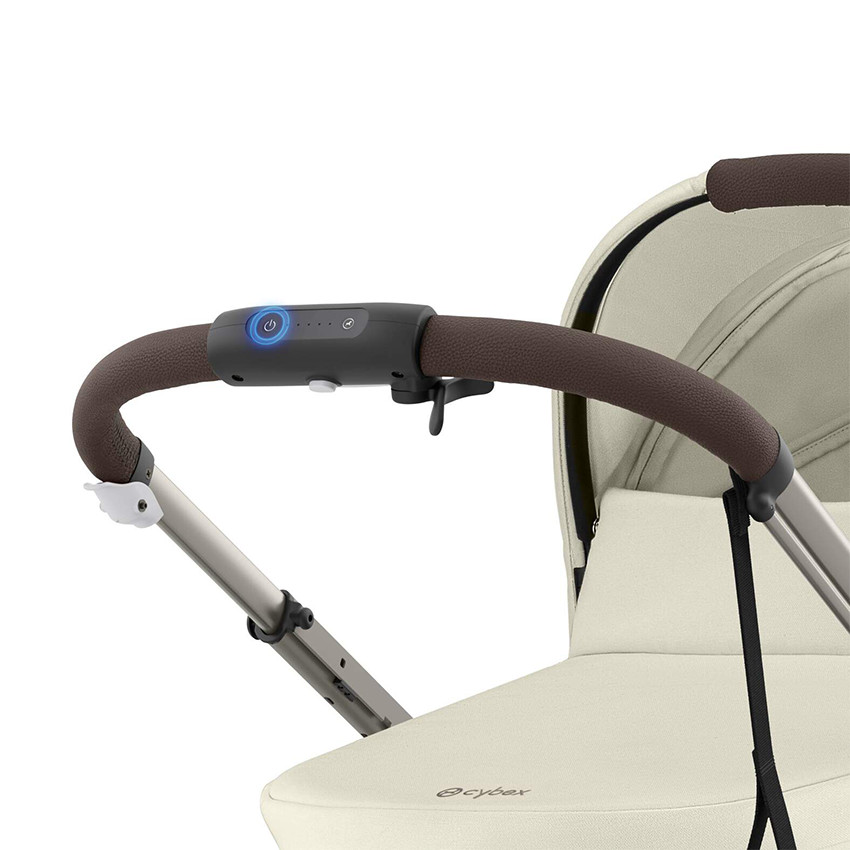 Poussette électrique avec panier e-Gazelle S taupe/seashell beige 