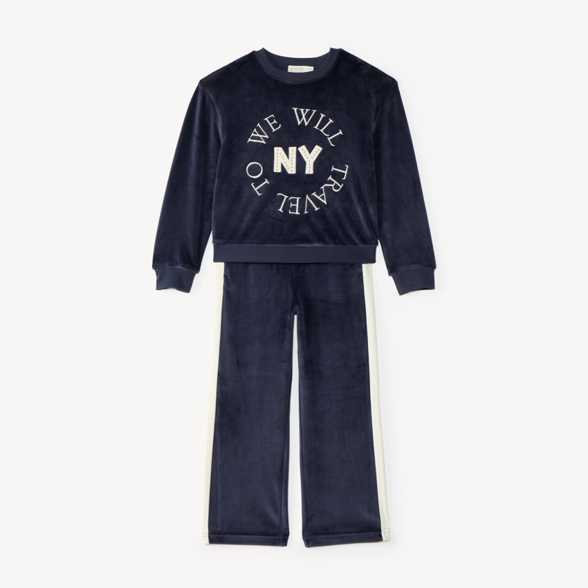 Ensemble de jogging en velours fille 