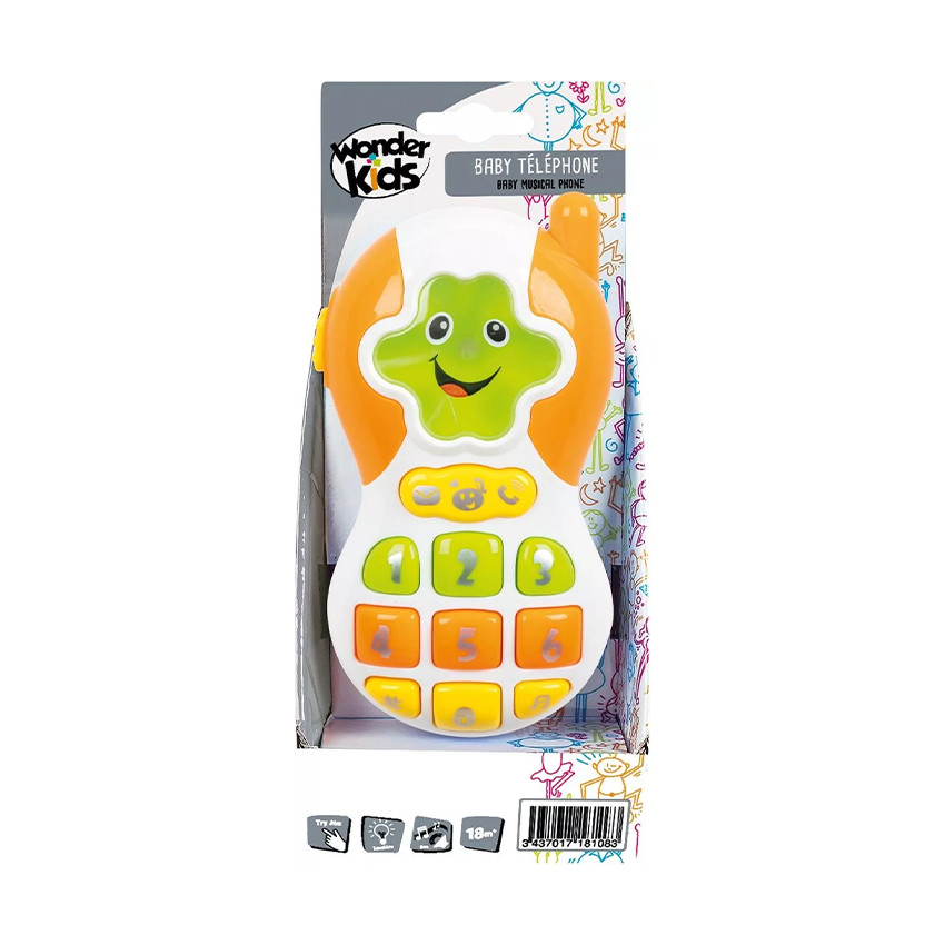 Téléphone musical et lumineux (coloris aléatoire) 