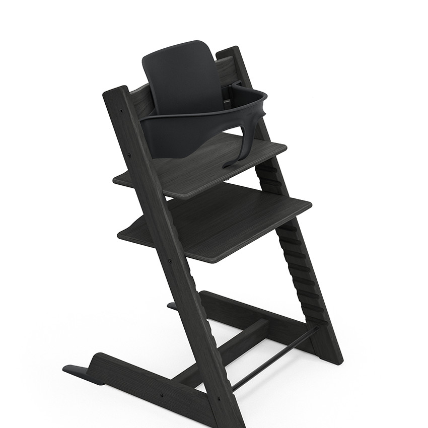Chaise haute évolutive Tripp Trapp + Baby Set et Newborn Set - Noir 