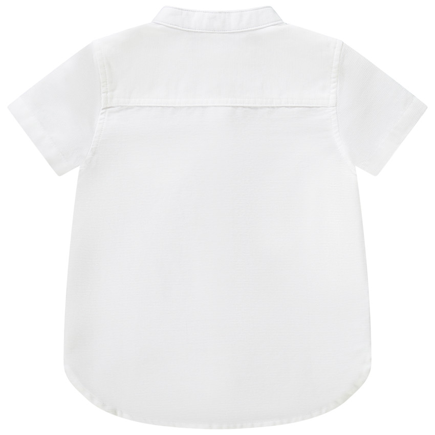 Chemise manches courtes col mao à mouchoir pour bébé garçon 