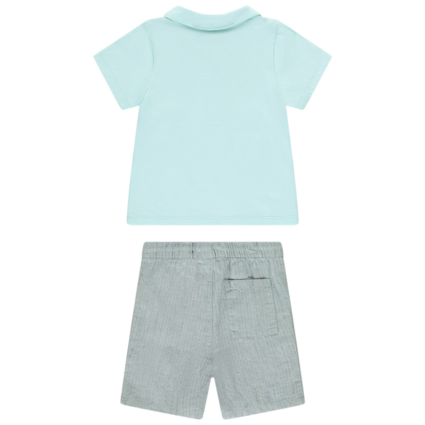 Ensemble 2 pièces avec bermuda fantaisie pour bébé garçon 