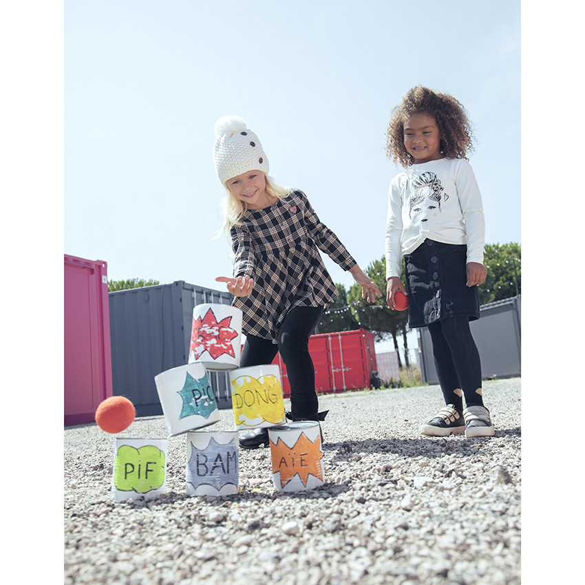 Lot de 2 collants en tricot pour enfant fille 