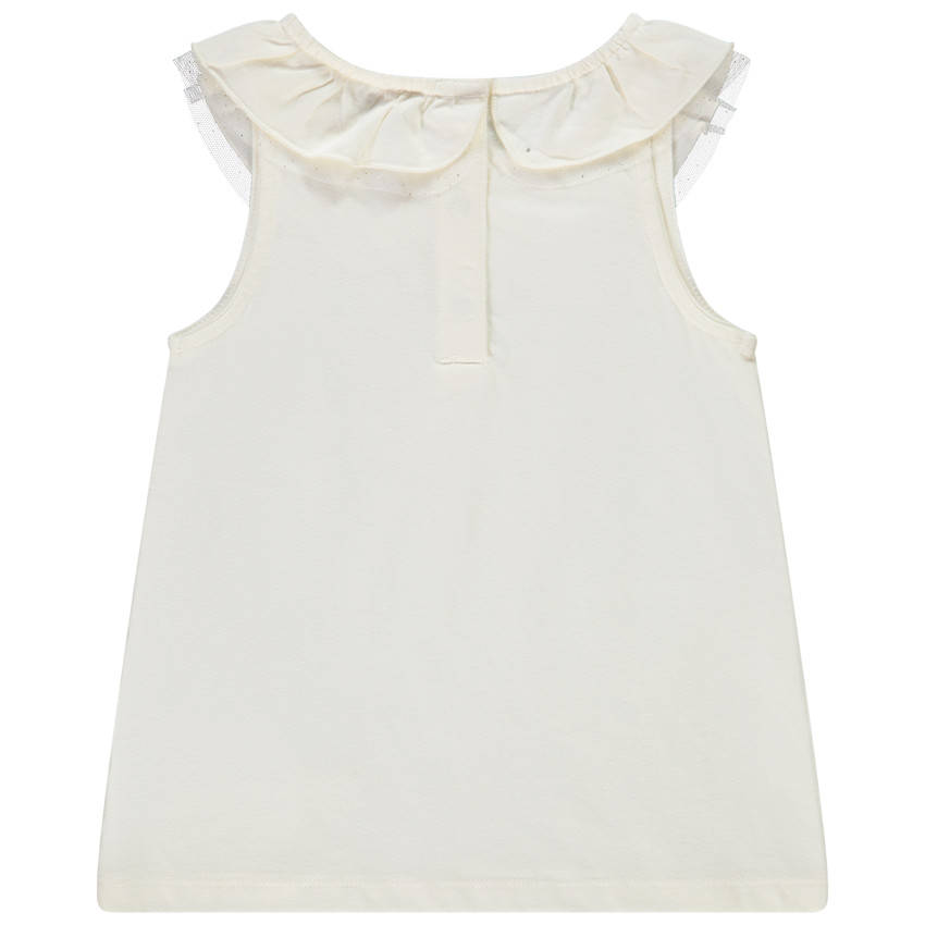 Débardeur col volanté et print en sequins pour bébé fille 