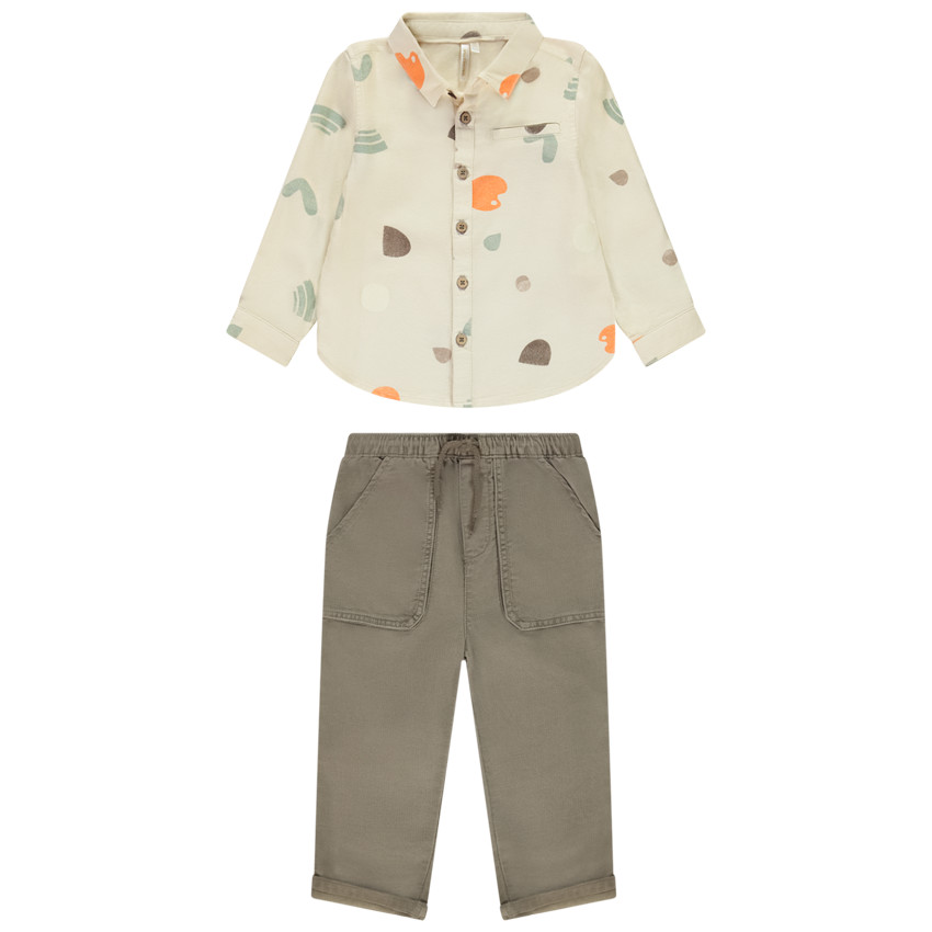Ensemble 2 pièces avec chemise imprimée pour bébé garçon 