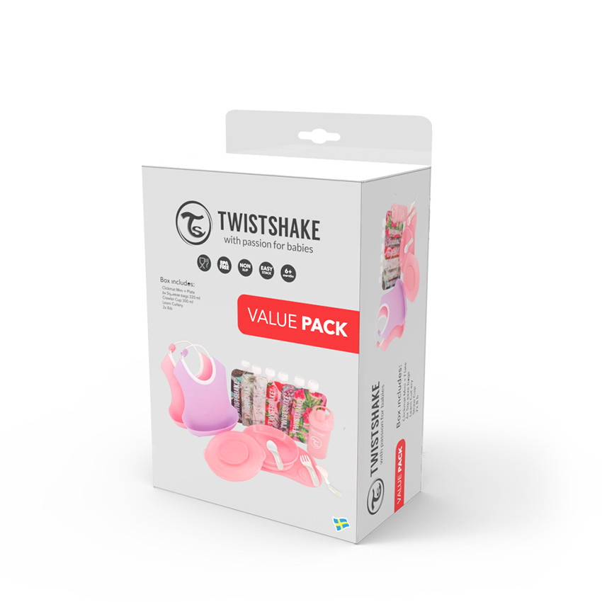 Pack vaisselle découverte Mini Meal - Rose Main Pack vaisselle découverte Mini Meal - Rose