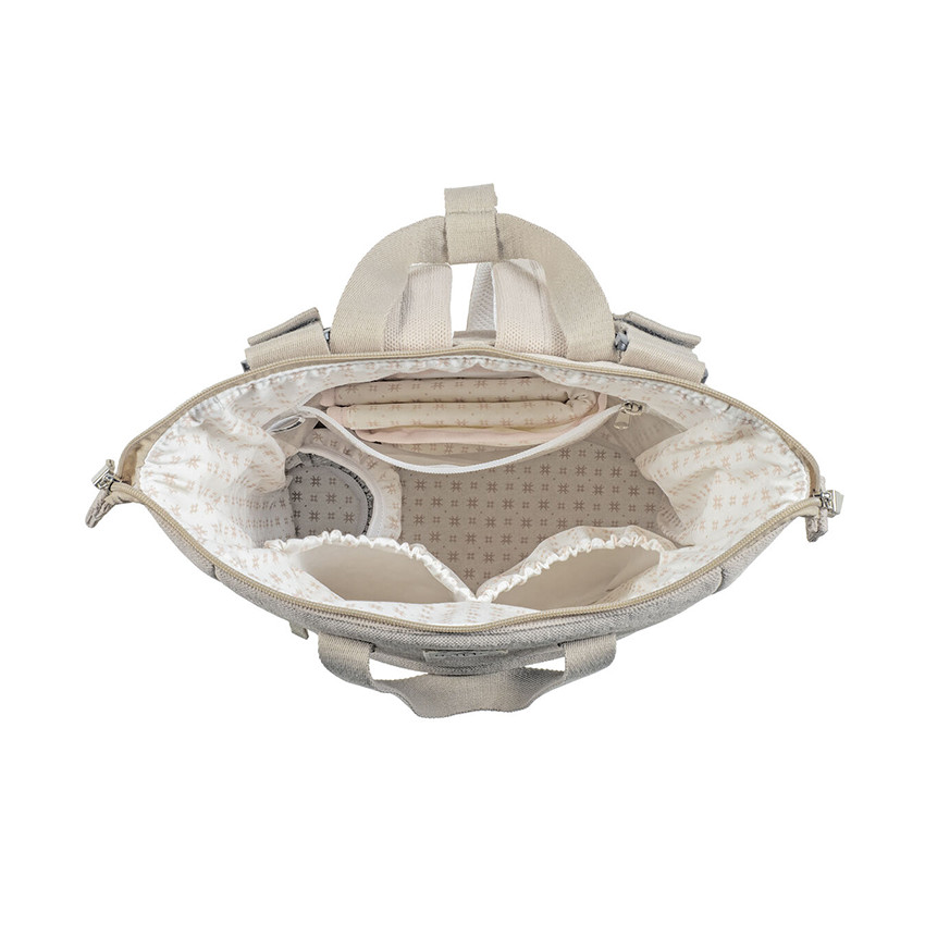 Sac à dos à langer Eco Mum + tapis apricot 