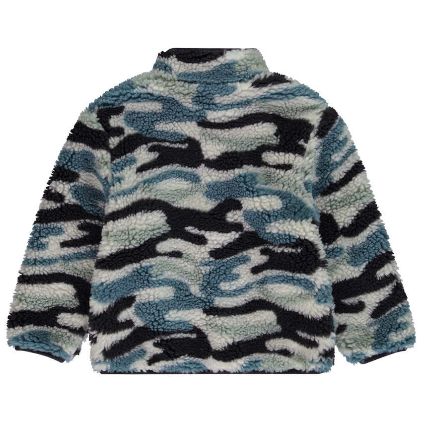 Veste en sherpa imprimé camouflage pour garçon 