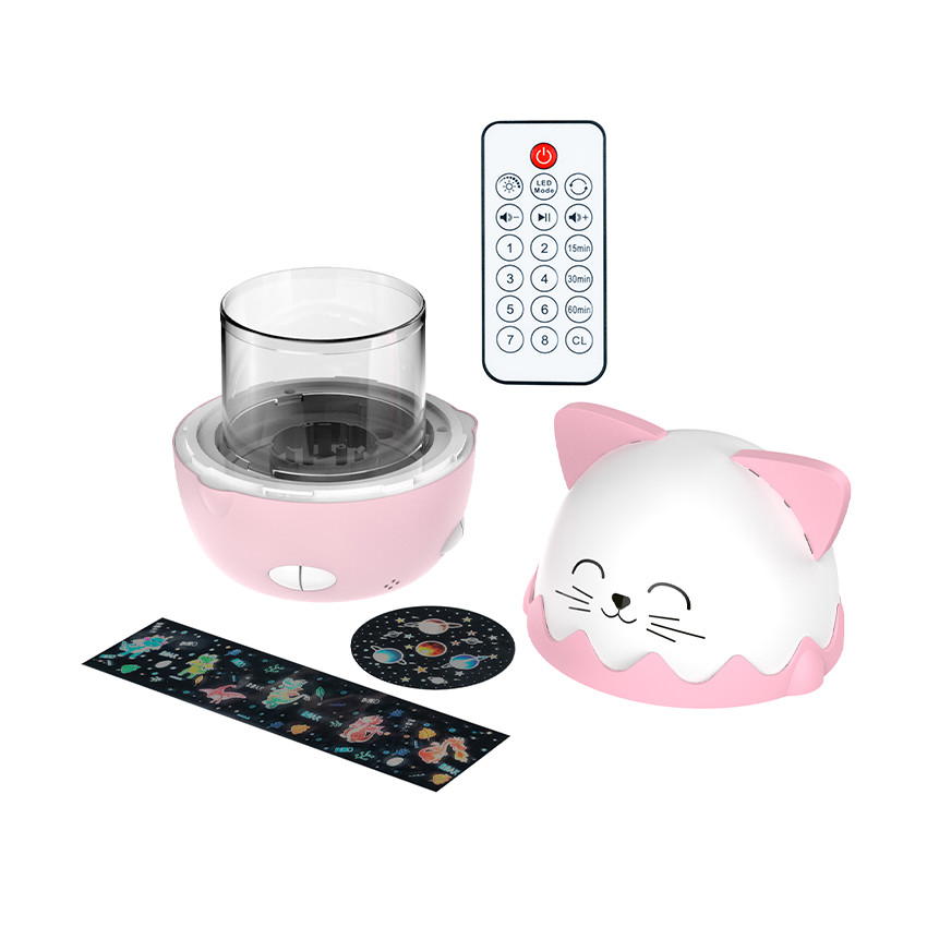 Veilleuse musicale sans fil avec projection Mia le chat 