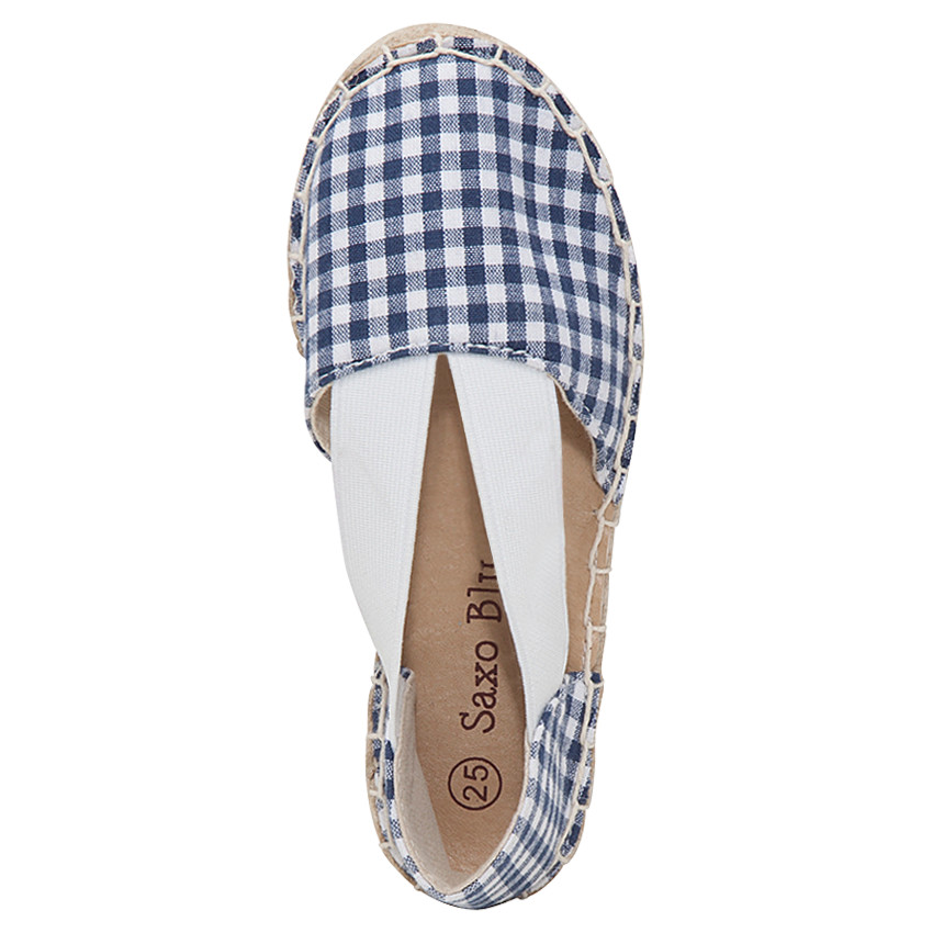 Espadrilles ajourées motif vichy du 28 au 35 