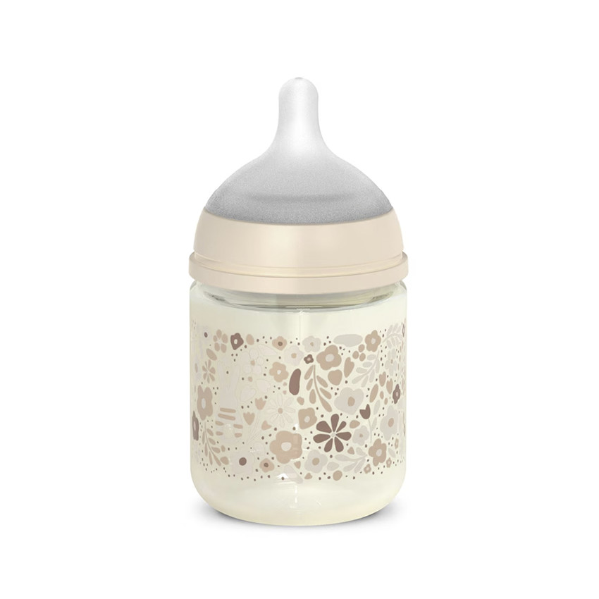 Biberon en verre avec tétine symétrique SX Pro S 120ml Liberty beige 