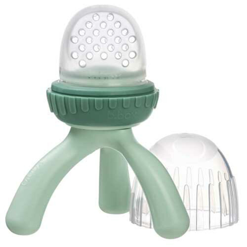 Sucette grignoteuse avec embout silicone sur trépied Vert Sauge 4m+ 