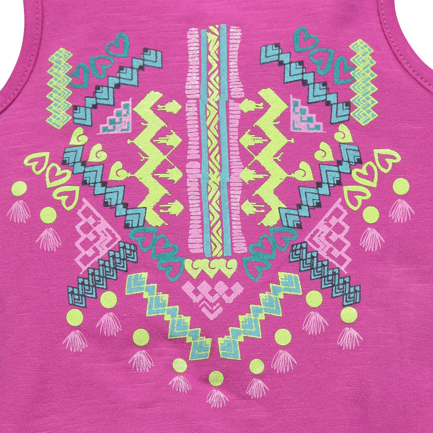 Robe boule sans manches avec print fantaisie esprit ikat 