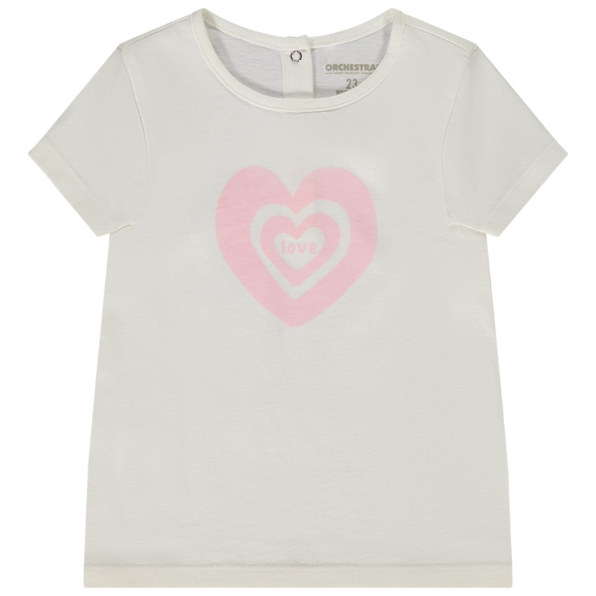 T-shirt manches courtes print fantaisie pour bébé fille 