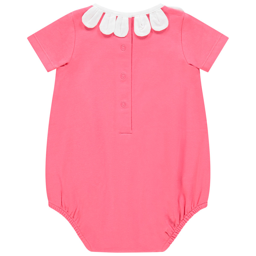 Combinaison courte motif fraise à col fantaisie 