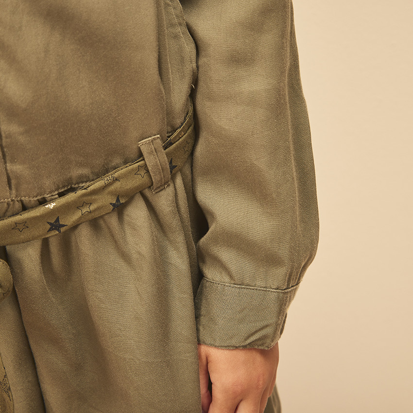 Robe chemise en lyocell avec ceinture pour fille 