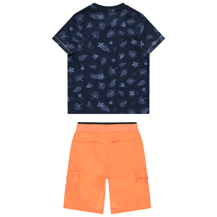 Ensemble avec t-shirt imprimé all-over et bermuda à poches 