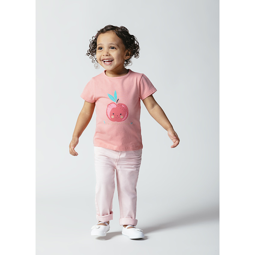 Pantalon en toile uni coupe slim 